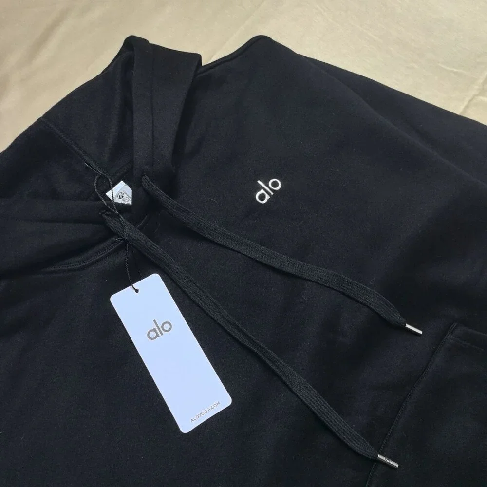 Alo Yoga Accolade Black Hoodie Size S NWT - Picture 2 of 2